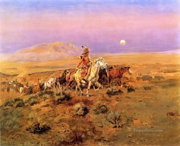  Amerikaner Galerie - PFERD Diebe Indianer westlichen Amerikaner Charles Marion Russell